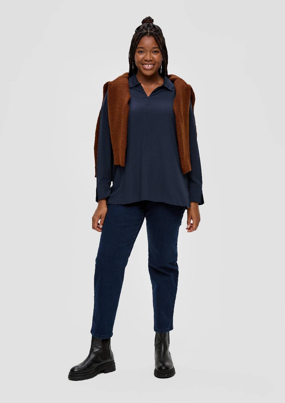 S.Oliver Crêpe-Bluse Aus Viskose