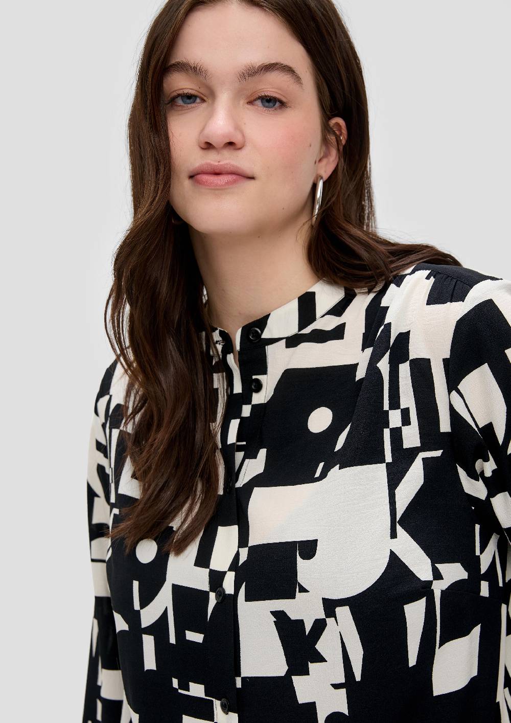 S.Oliver Crêpe-Bluse Mit Raffung