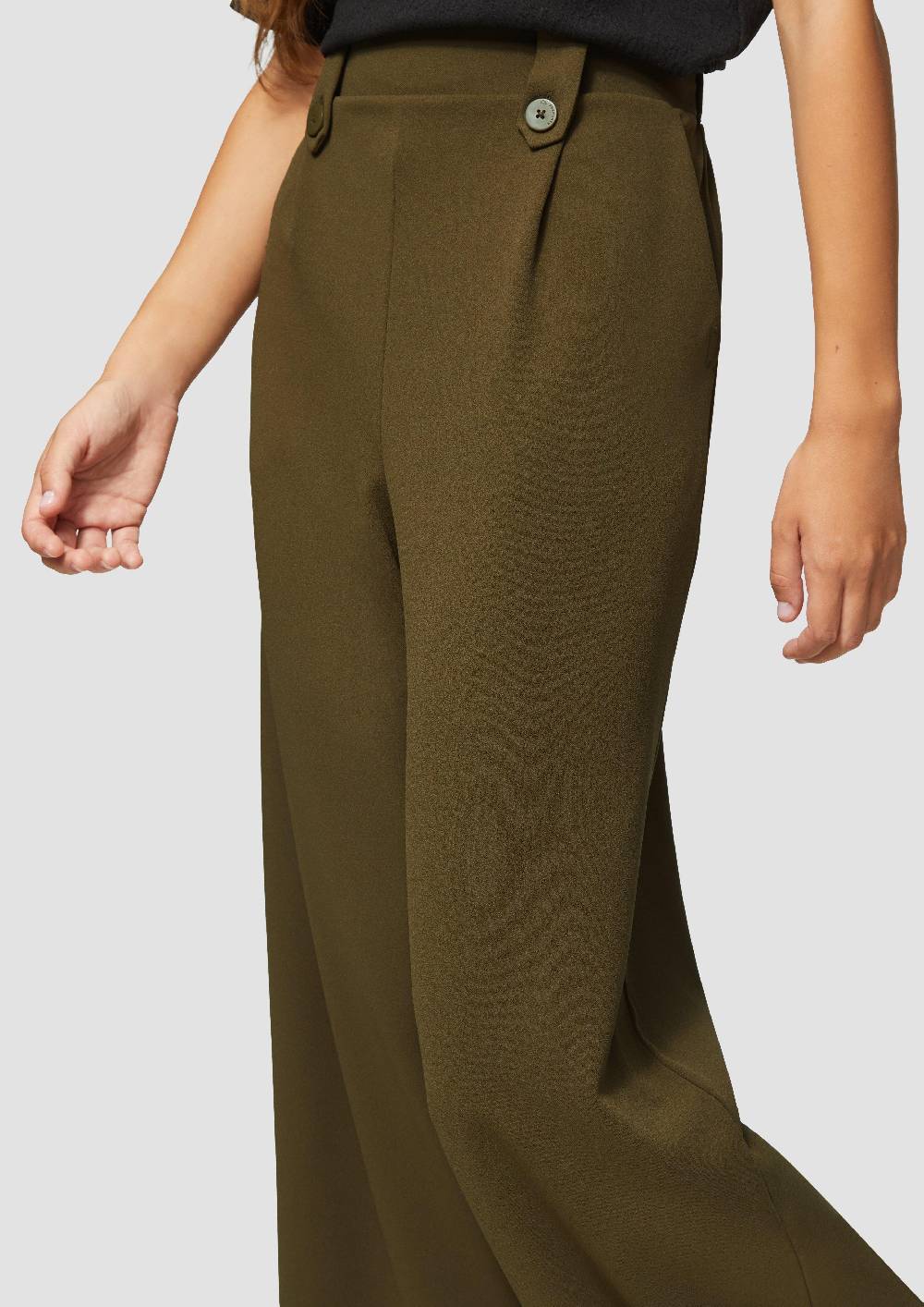 S.Oliver Crêpe-Hose Im Relaxed Fit Mit Wide Leg