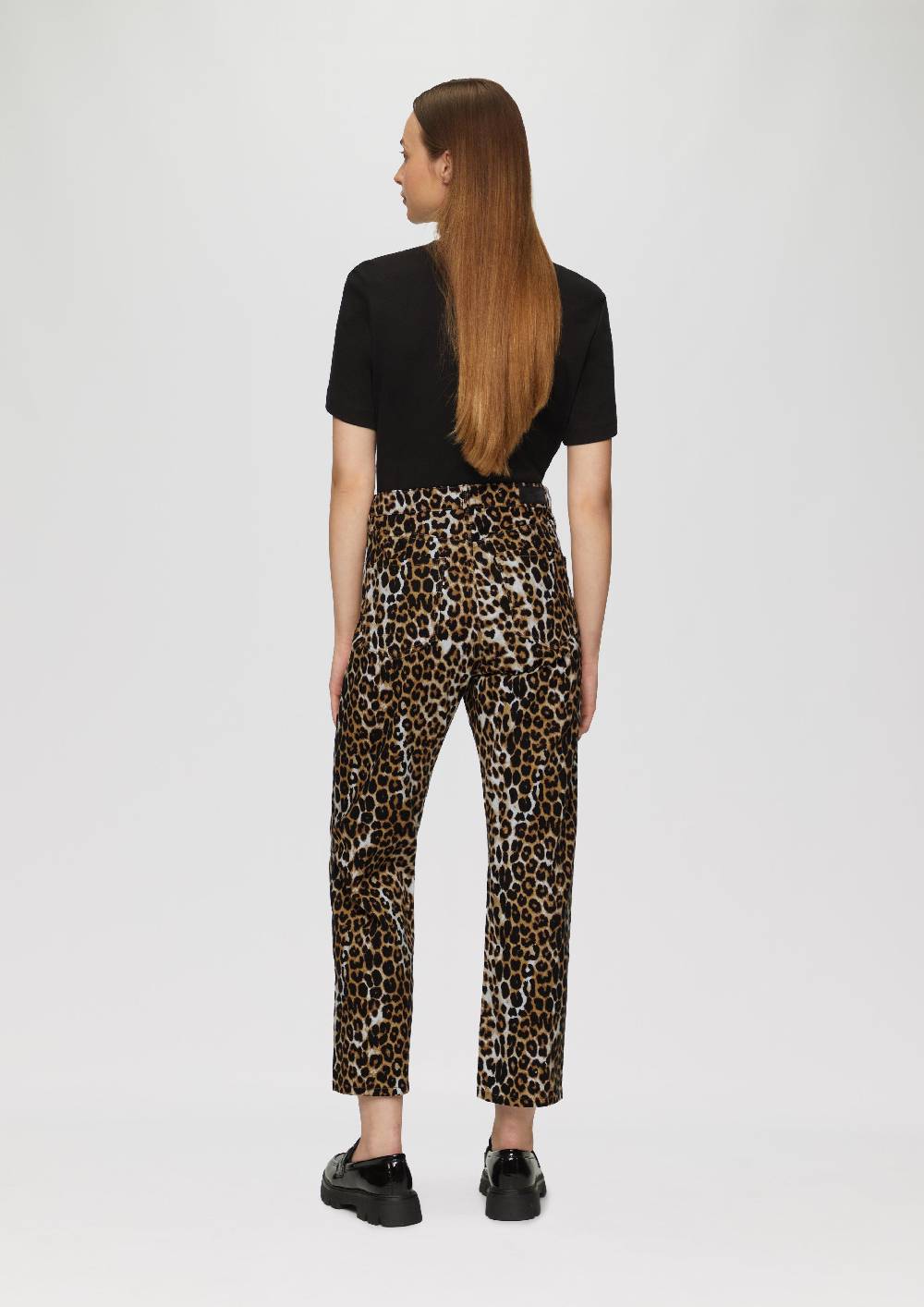 S.Oliver Crop Jeans Karolin Im Leoprint