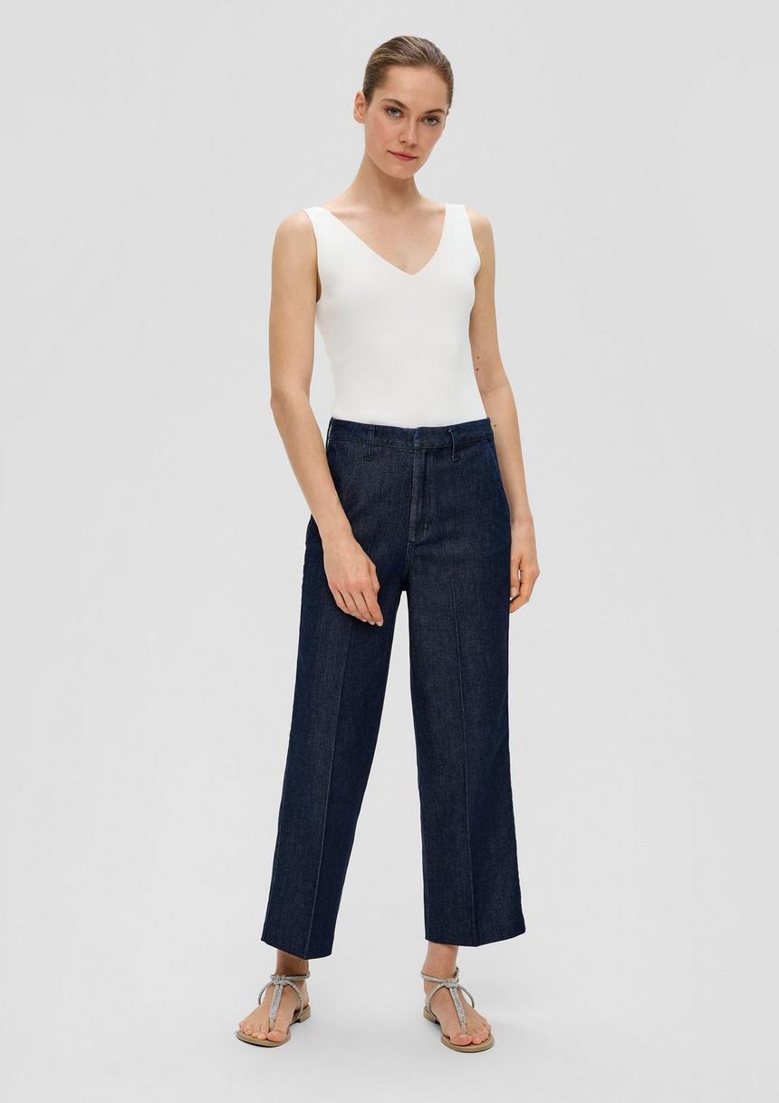S.Oliver Crop-Jeans/Relaxed Fit/High Rise/Wide Leg
