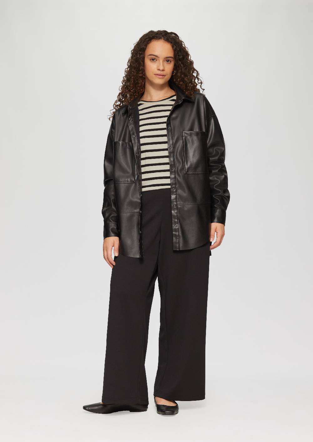 S.Oliver Cropped Langarmshirt Aus Lyocellmix