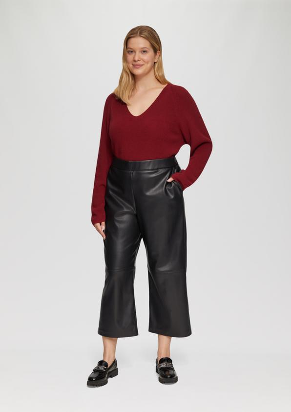 S.Oliver Culotte aus Lederimitat mit Nahtdetails