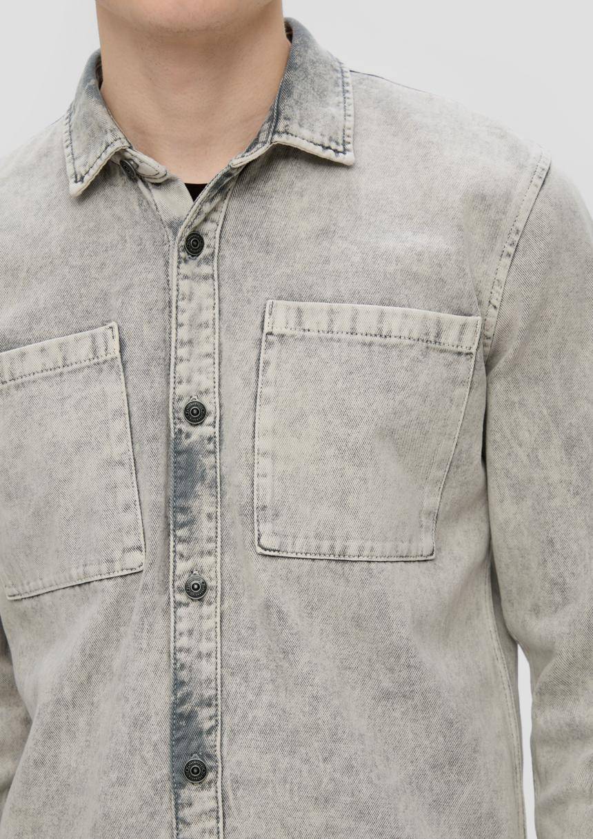 S.Oliver Denim-Hemd Mit Brusttaschen