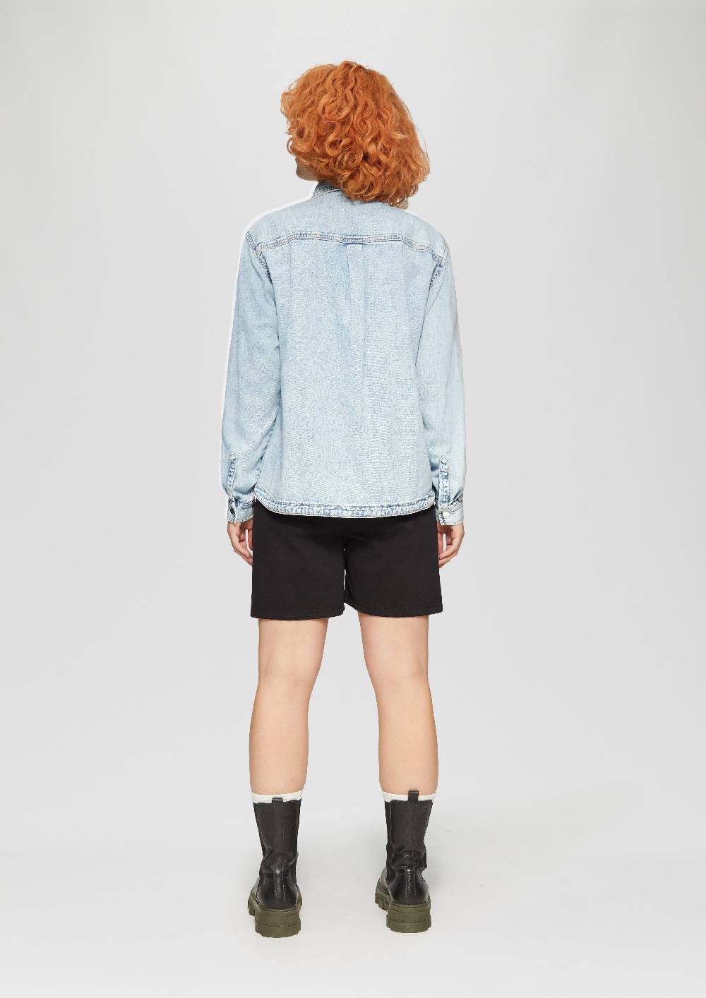 S.Oliver Denim-Hemd Mit Druckknöpfen