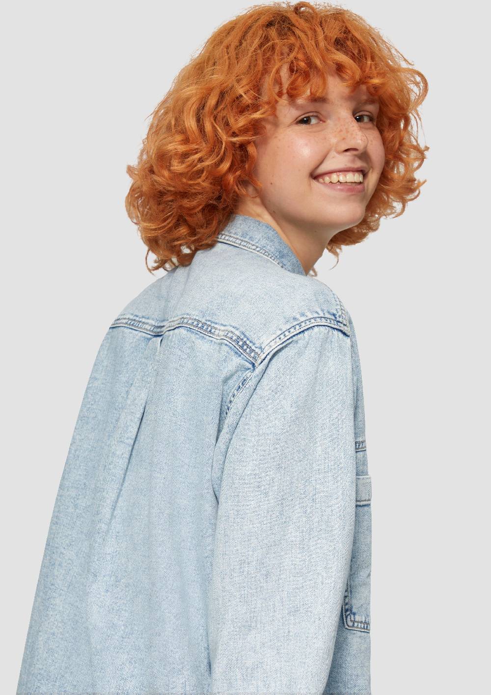 S.Oliver Denim-Hemd Mit Druckknöpfen