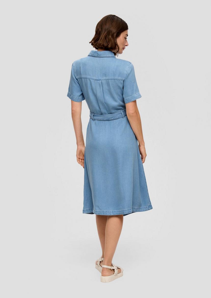 S.Oliver Denim-Kleid Mit Bindegürtel