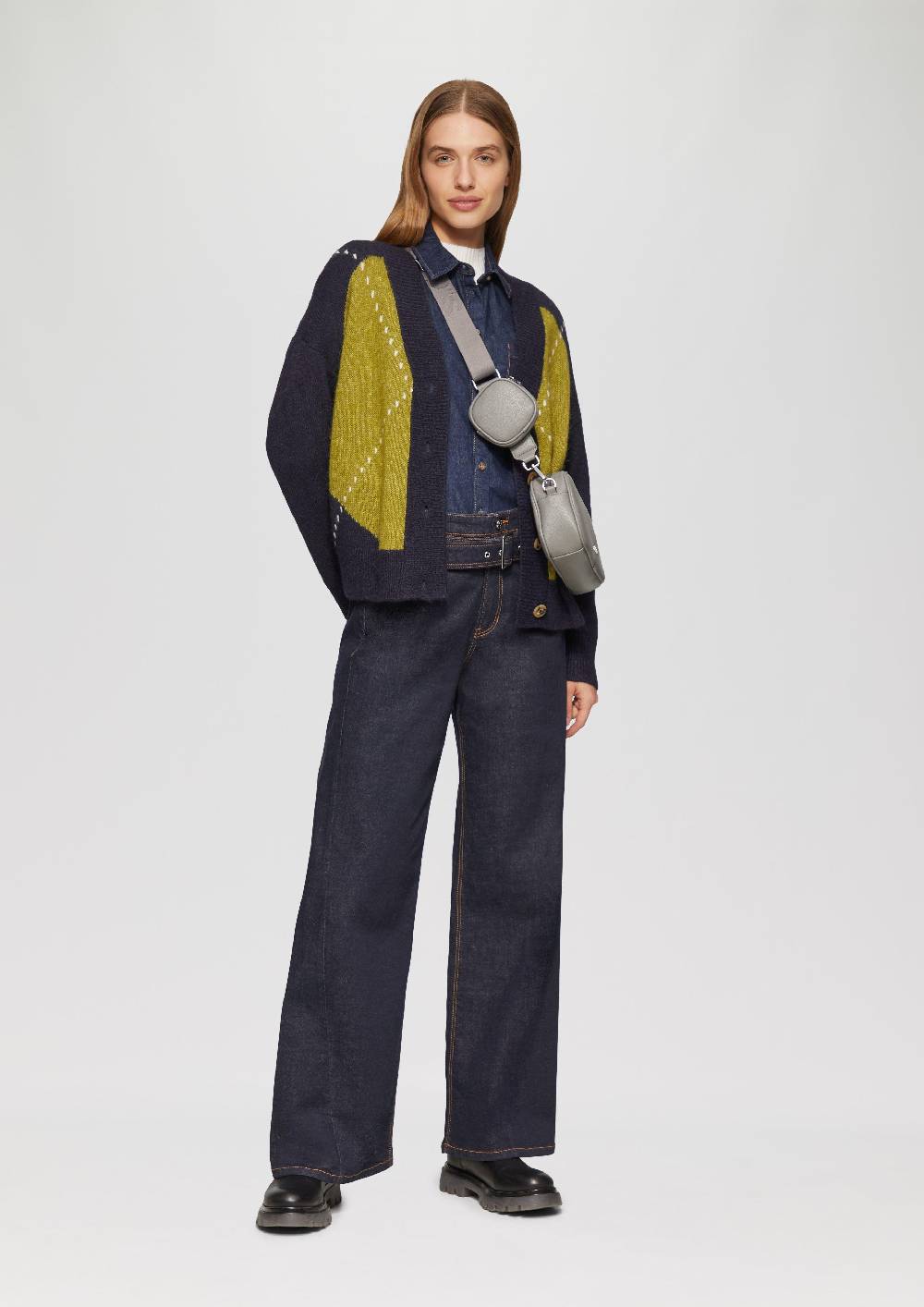 S.Oliver Denimhemd Mit Kontrastnähten