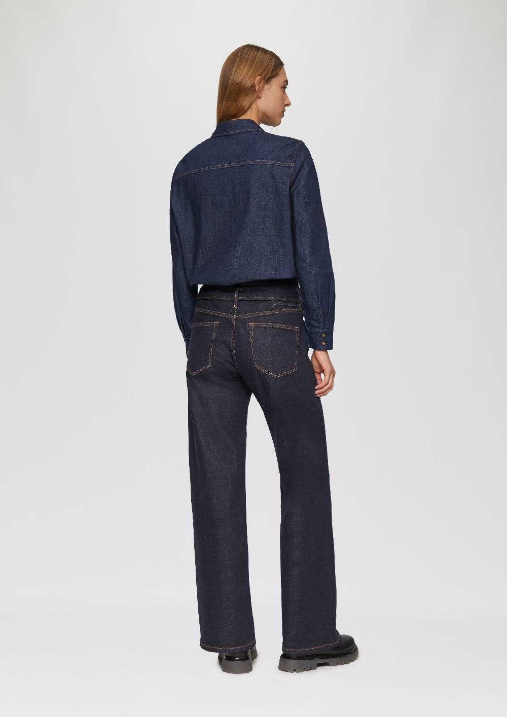 S.Oliver Denimhemd Mit Kontrastnähten