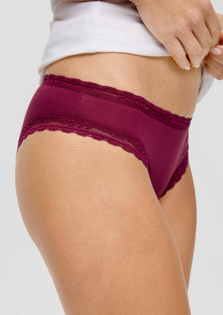 S.Oliver Doppelpack Slips Mit Spitzen-Details