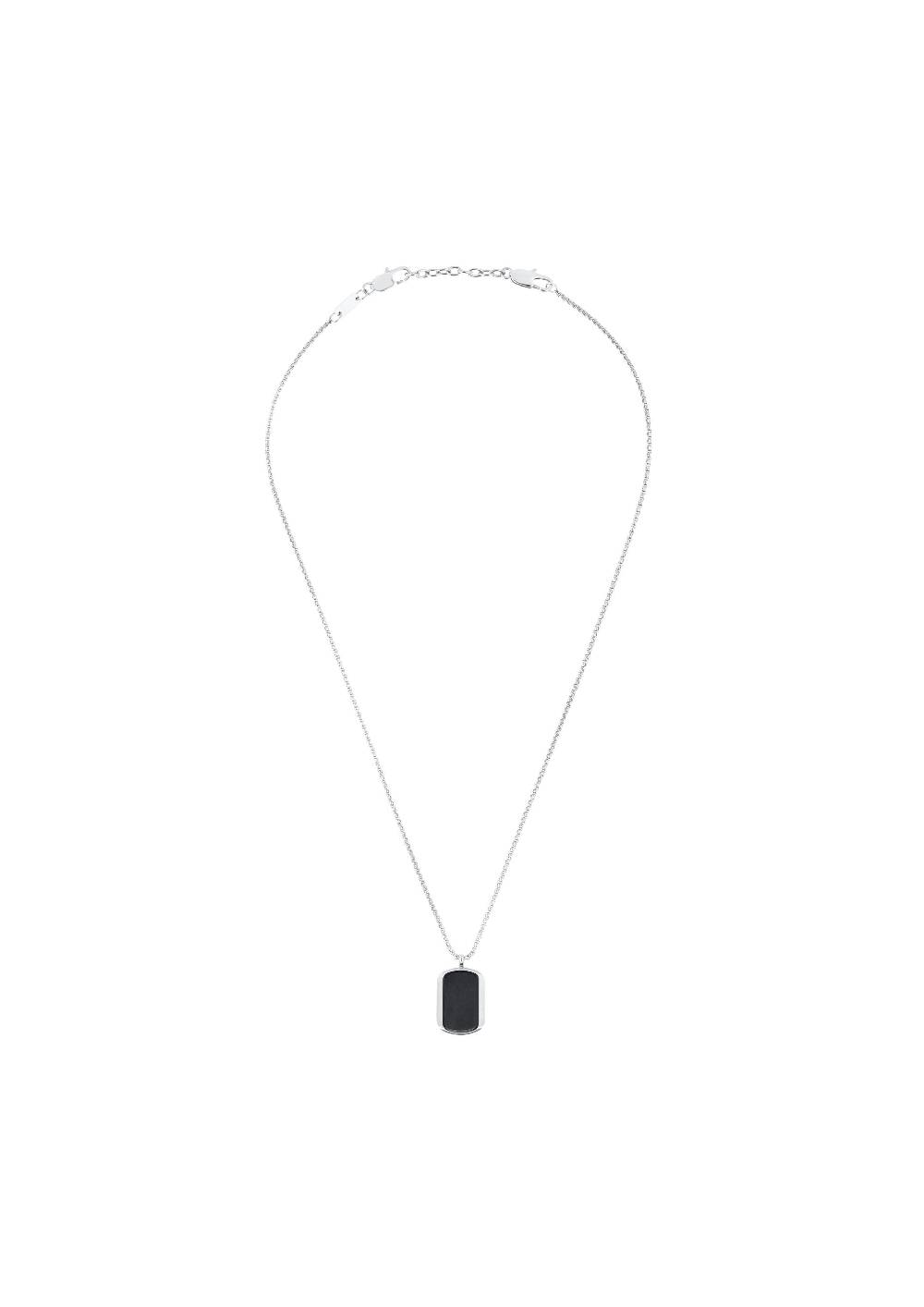 S.Oliver Edelstahlkette Mit Dog-Tag-Anhänger