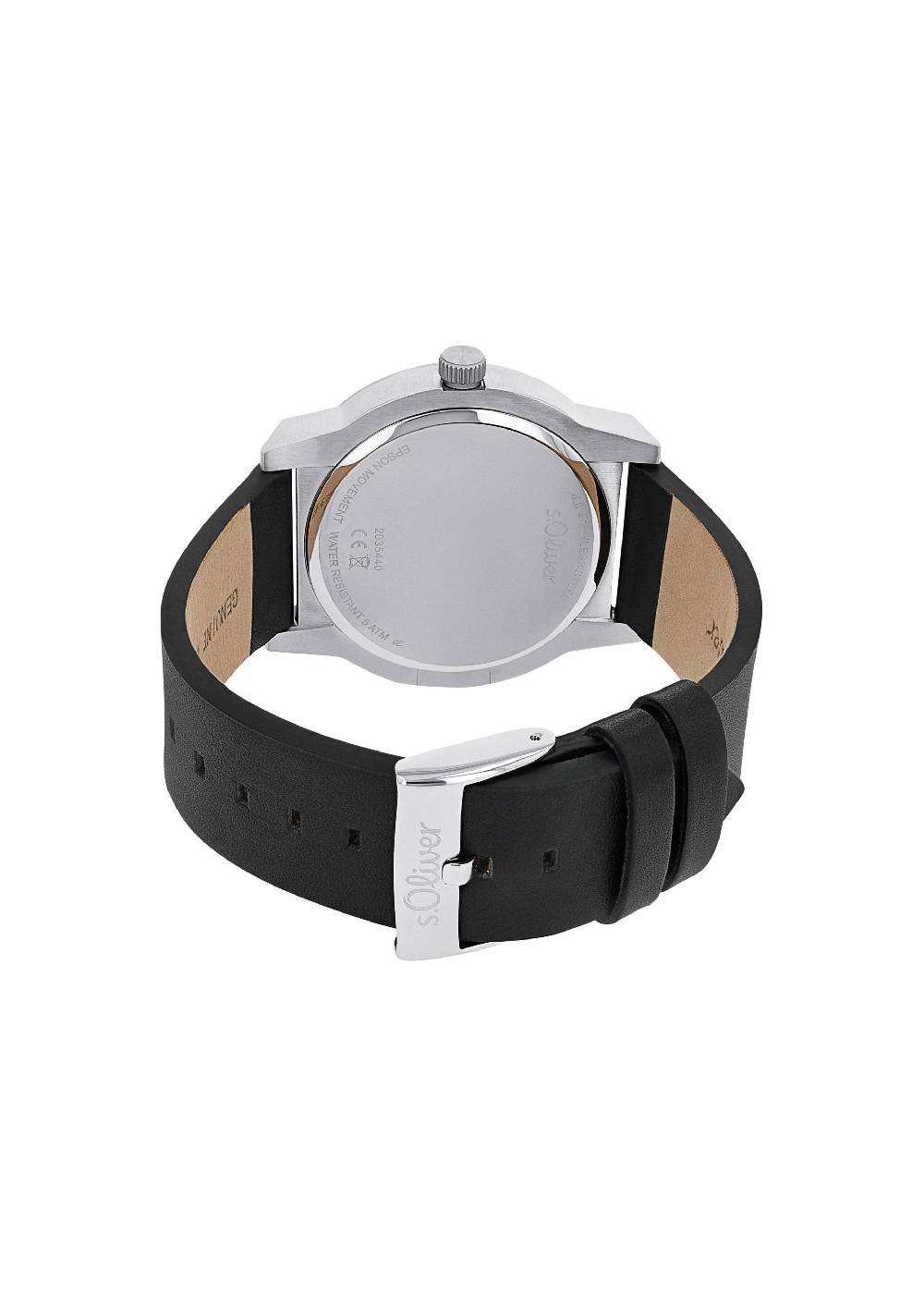 S.Oliver Edelstahluhr Mit Lederarmband