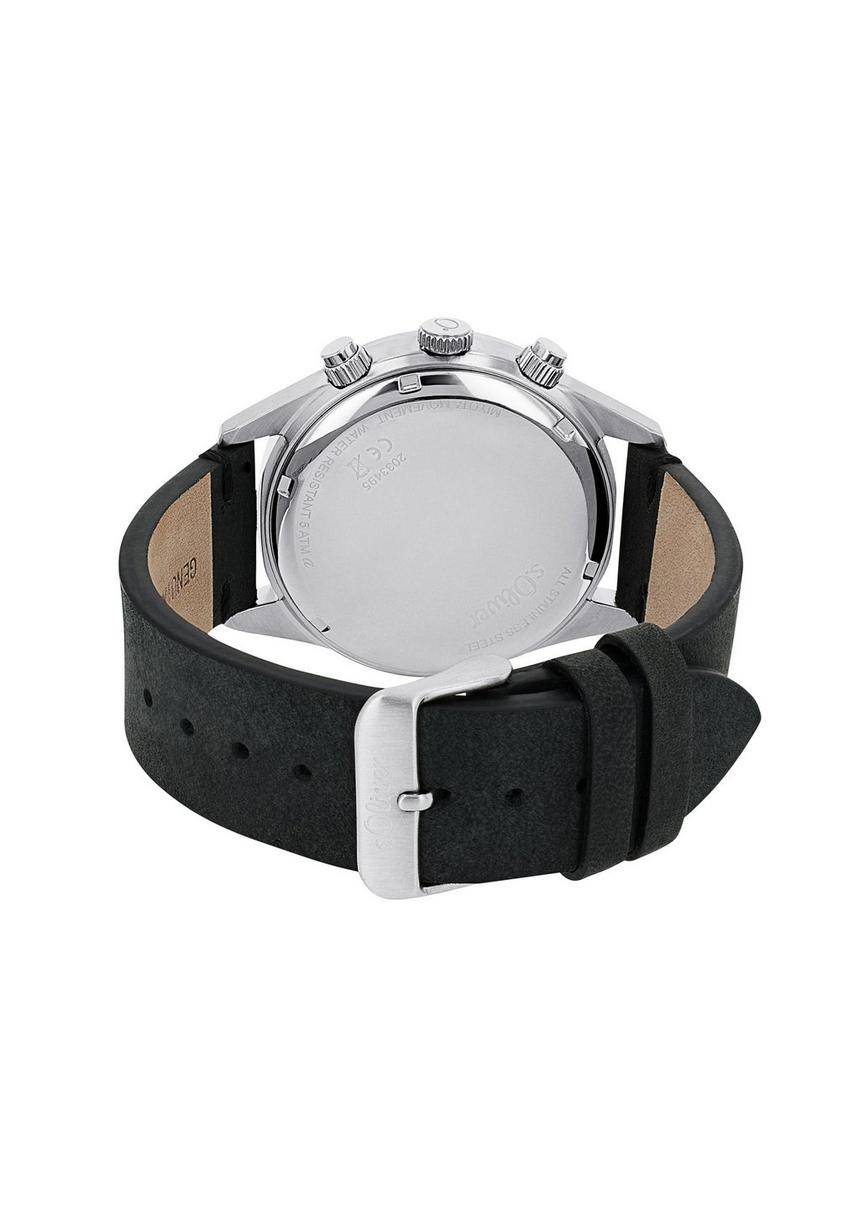 S.Oliver Edelstahluhr Mit Lederarmband