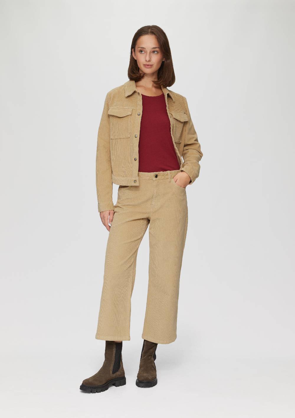 S.Oliver Elastische Culotte Aus Cord