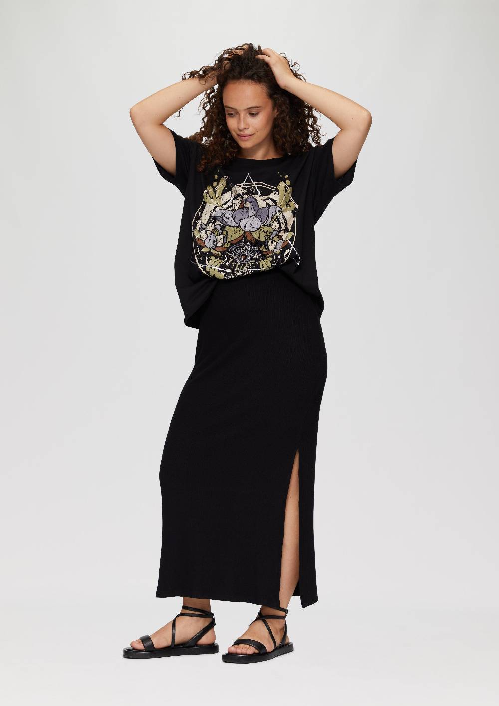 S.Oliver Elastischer Maxirock Mit Rippstruktur