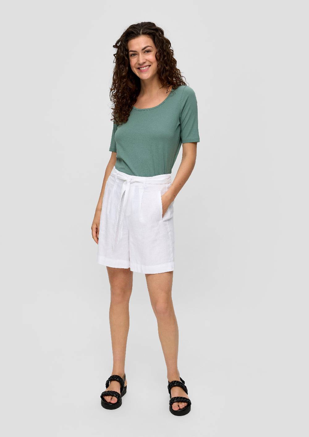 S.Oliver Elastisches Jersey-Shirt Mit U-Ausschnitt