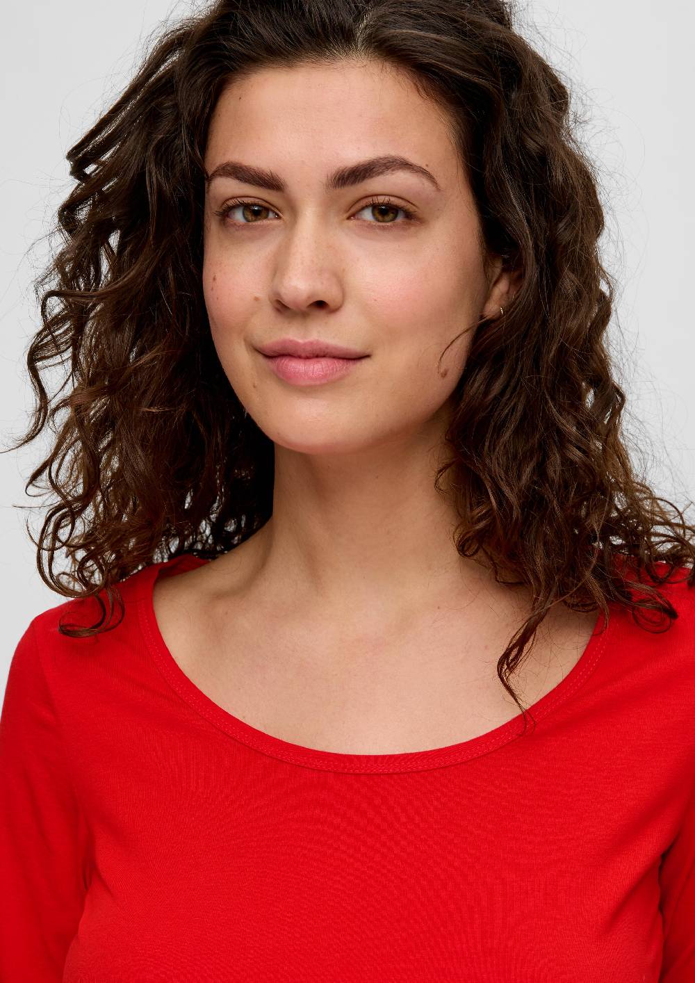 S.Oliver Elastisches Jersey-Shirt Mit U-Ausschnitt