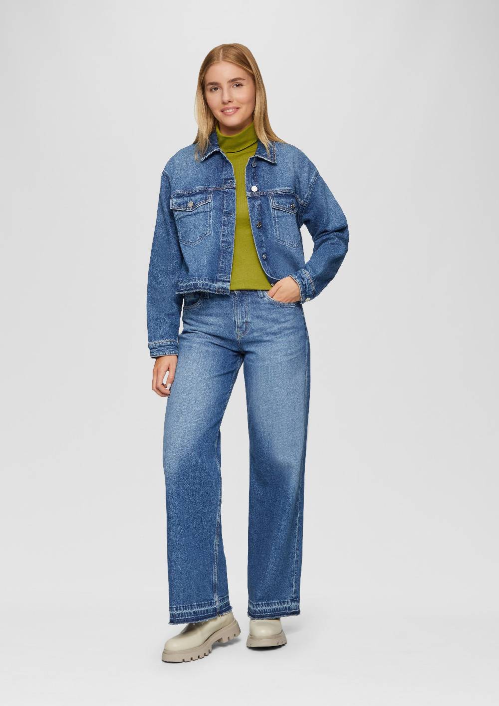 S.Oliver Elastisches Langarmshirt Mit Rollkragen