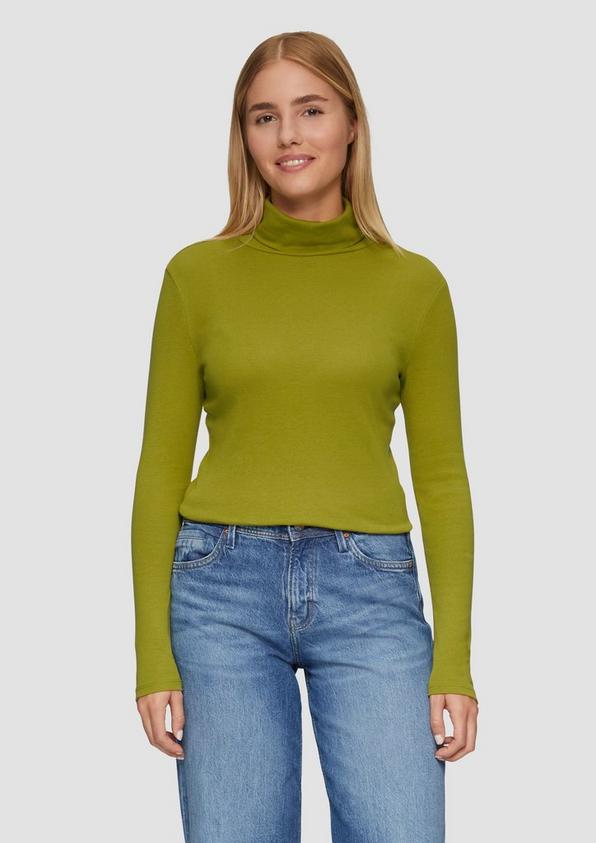 S.Oliver Elastisches Langarmshirt mit Rollkragen