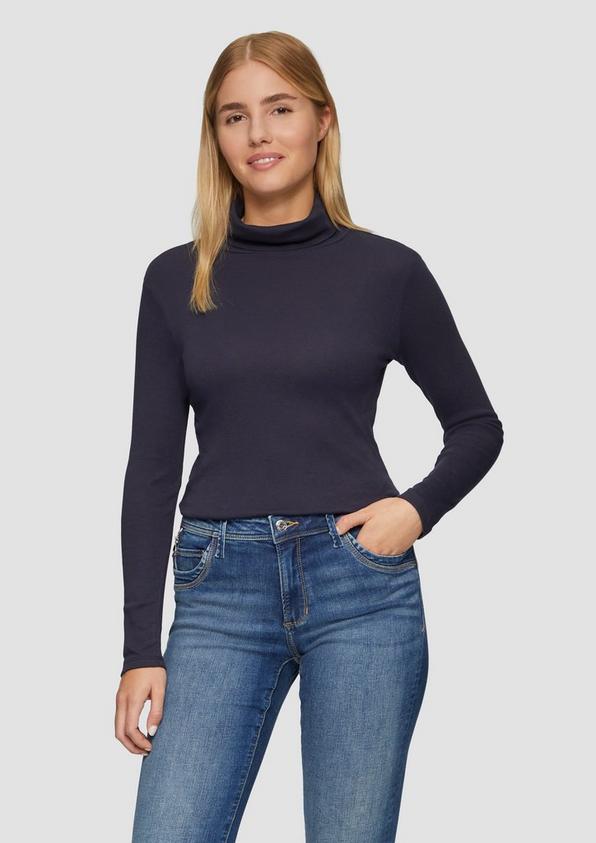 S.Oliver Elastisches Langarmshirt mit Rollkragen