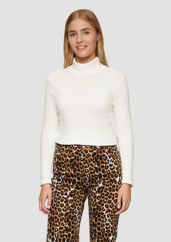 S.Oliver Elastisches Langarmshirt mit Rollkragen