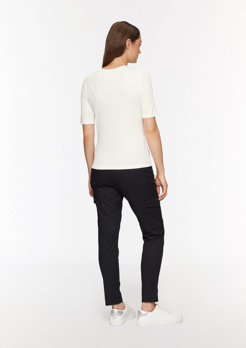 S.Oliver Elastisches Rippshirt Mit Cut-out