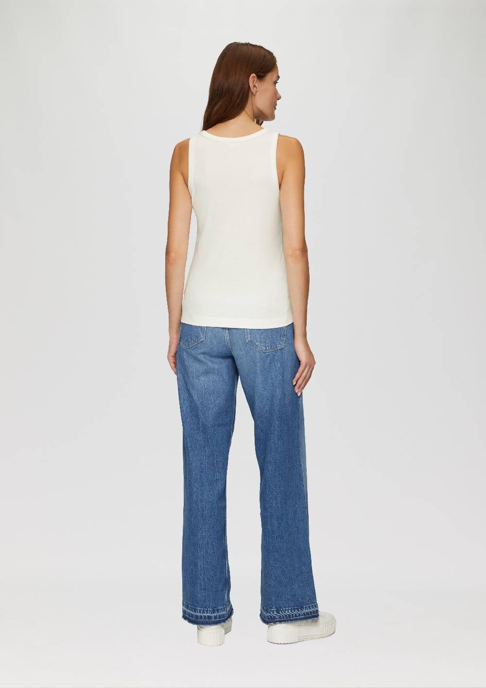 S.Oliver Elastisches Top Mit Rippstruktur