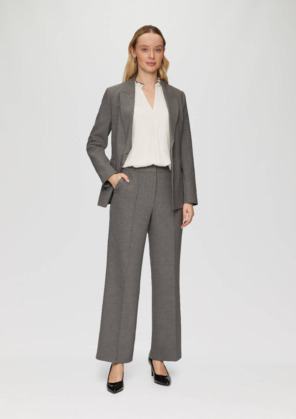 S.Oliver Elegante Bluse Mit Tunika-Ausschnitt