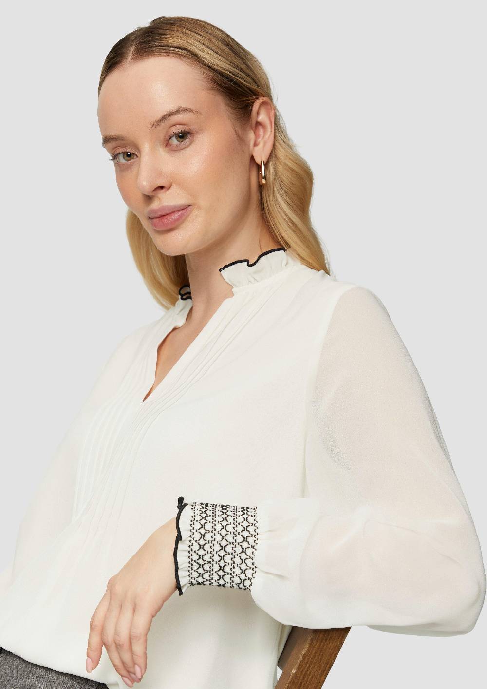 S.Oliver Elegante Bluse Mit Tunika-Ausschnitt