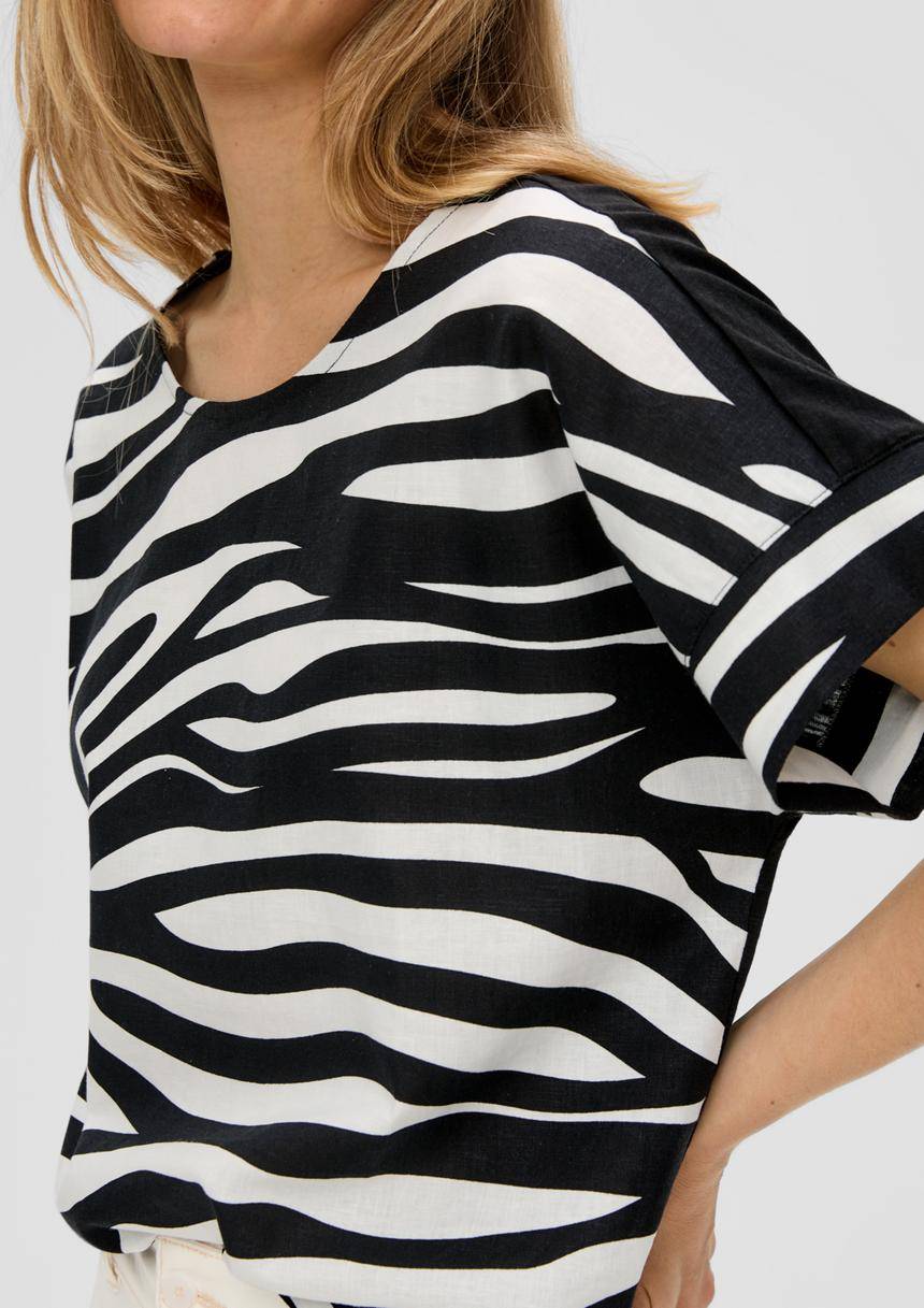 S.Oliver Fabricmix-T-Shirt Im Relaxed Fit