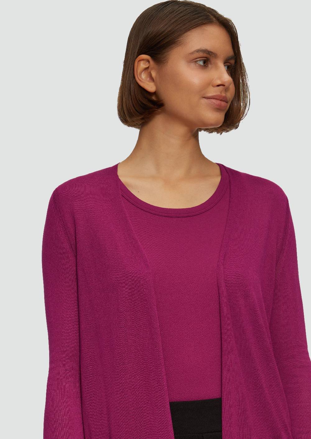 S.Oliver Feinstrick-Cardigan Aus Reiner Viskose