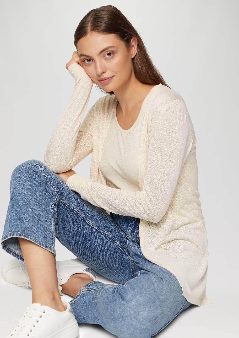 S.Oliver Feinstrick-Cardigan Aus Reiner Viskose