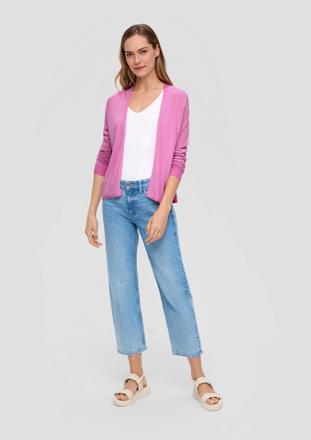 S.Oliver Feinstrick-Cardigan Aus Reiner Viskose
