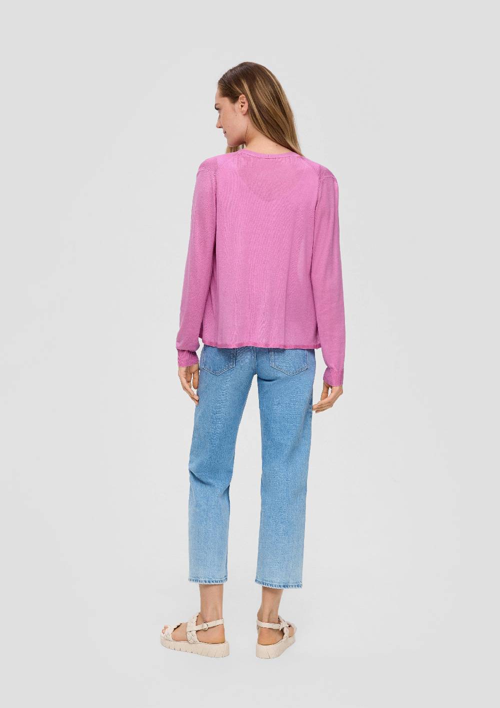 S.Oliver Feinstrick-Cardigan Aus Reiner Viskose