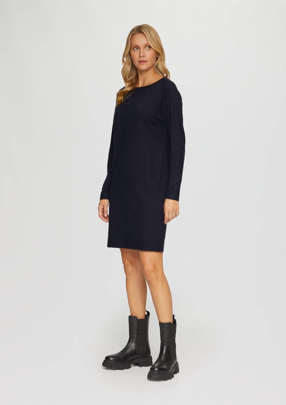 S.Oliver Feinstrickkleid Mit U-Boot-Ausschnitt