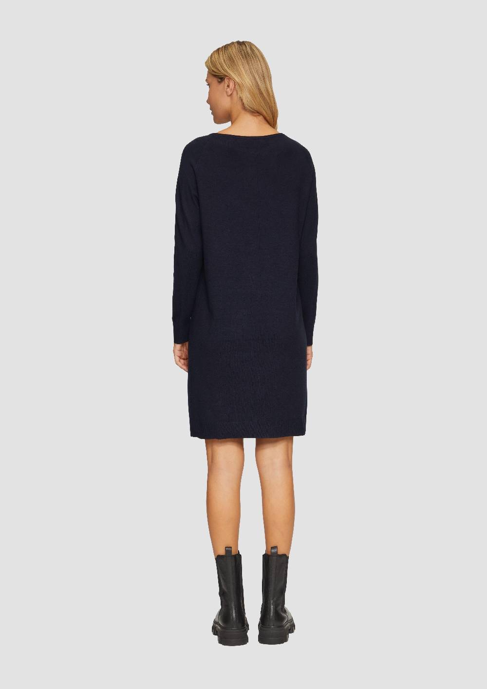 S.Oliver Feinstrickkleid Mit U-Boot-Ausschnitt