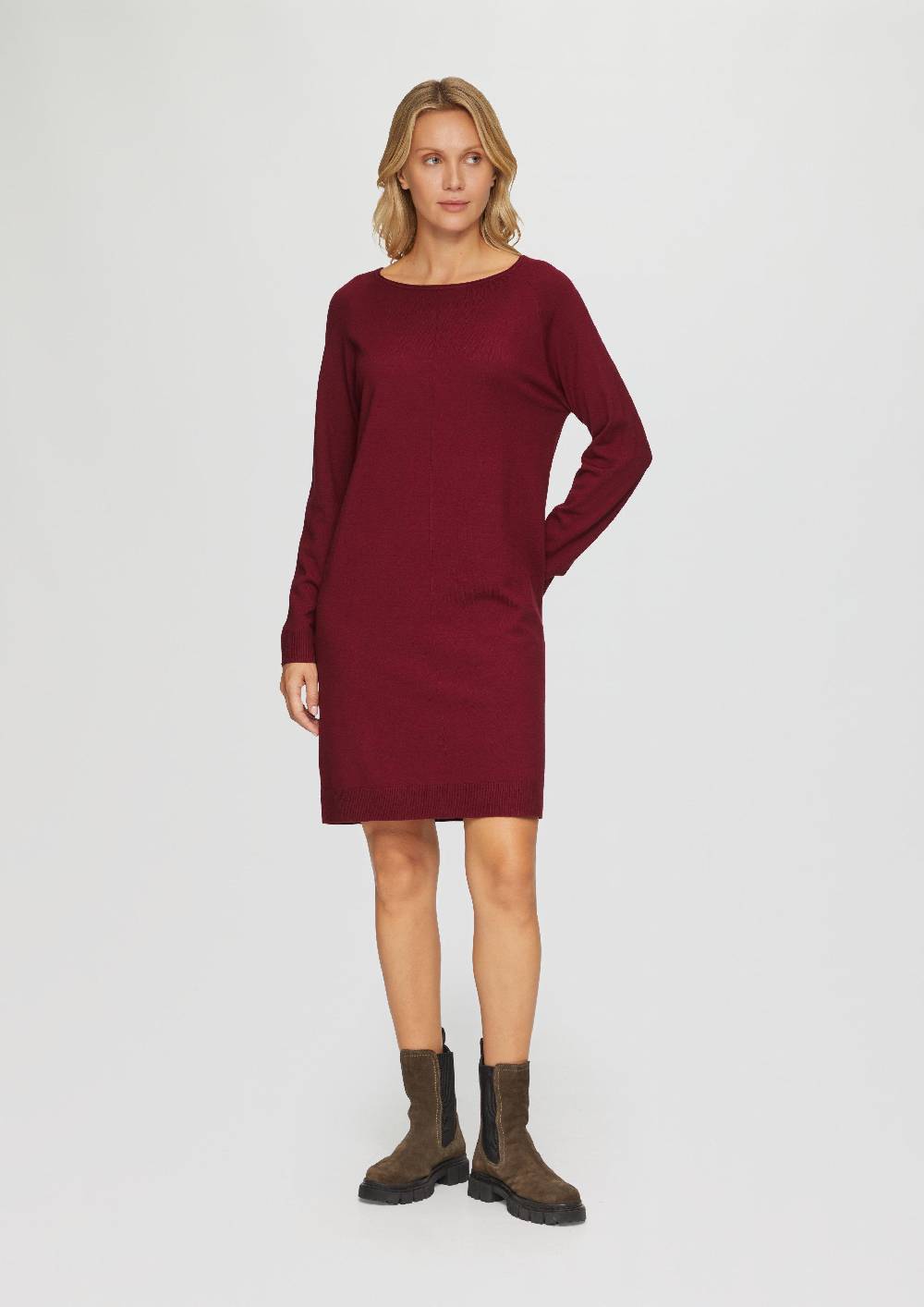 S.Oliver Feinstrickkleid Mit U-Boot-Ausschnitt