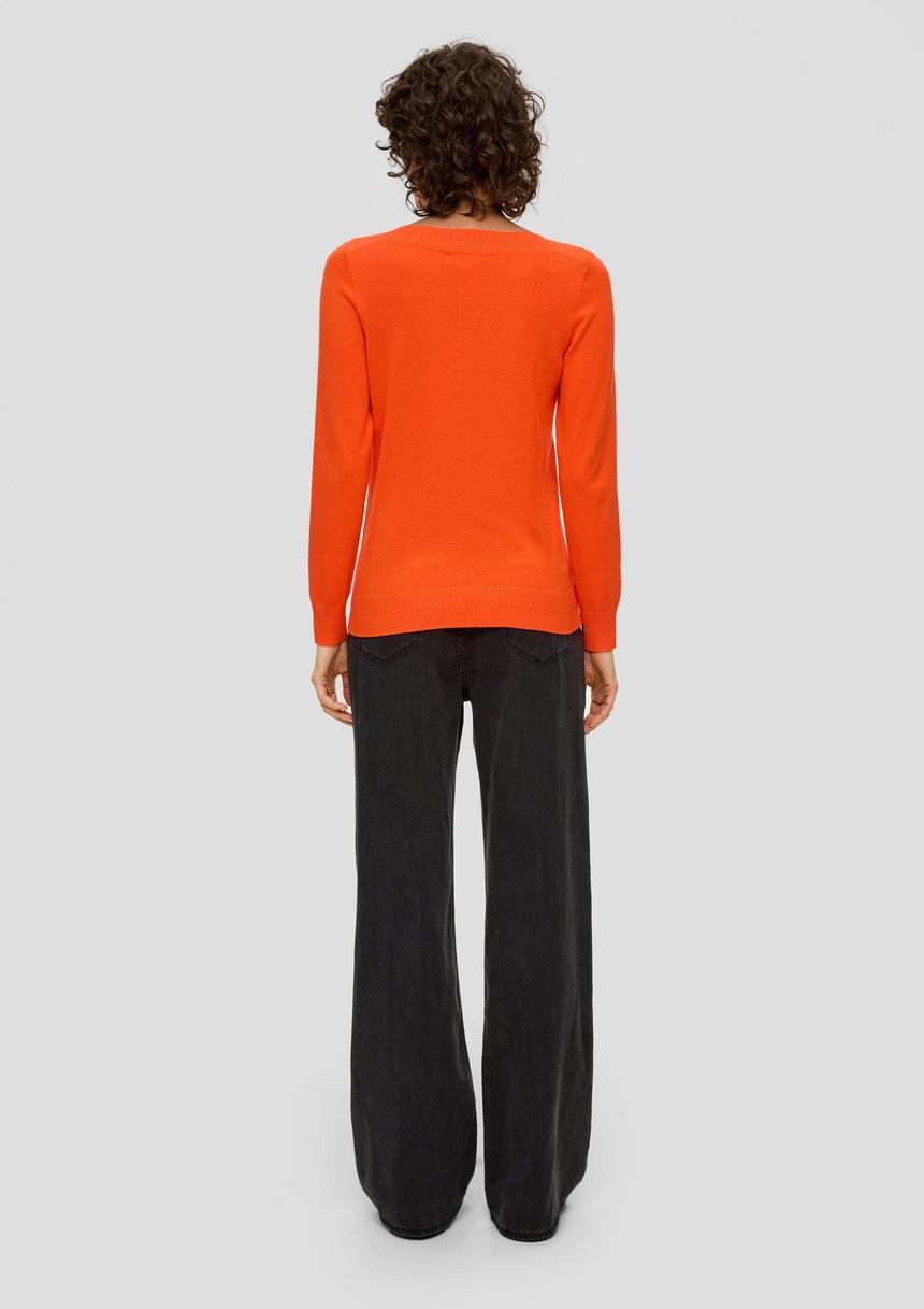 S.Oliver Feinstrickpullover Mit U-Boot-Ausschnitt