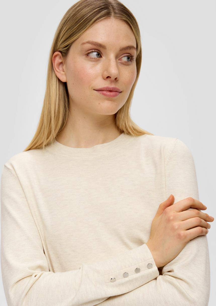 S.Oliver Feinstrickpullover Mit Zierknöpfen