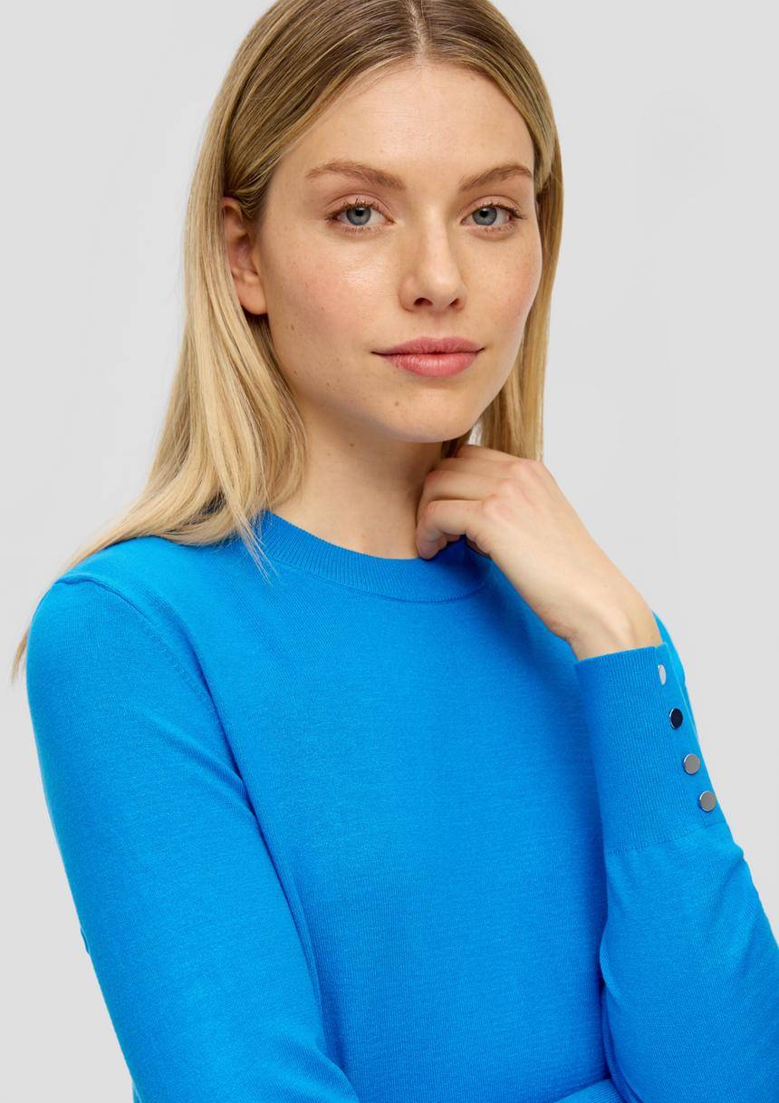 S.Oliver Feinstrickpullover Mit Zierknöpfen