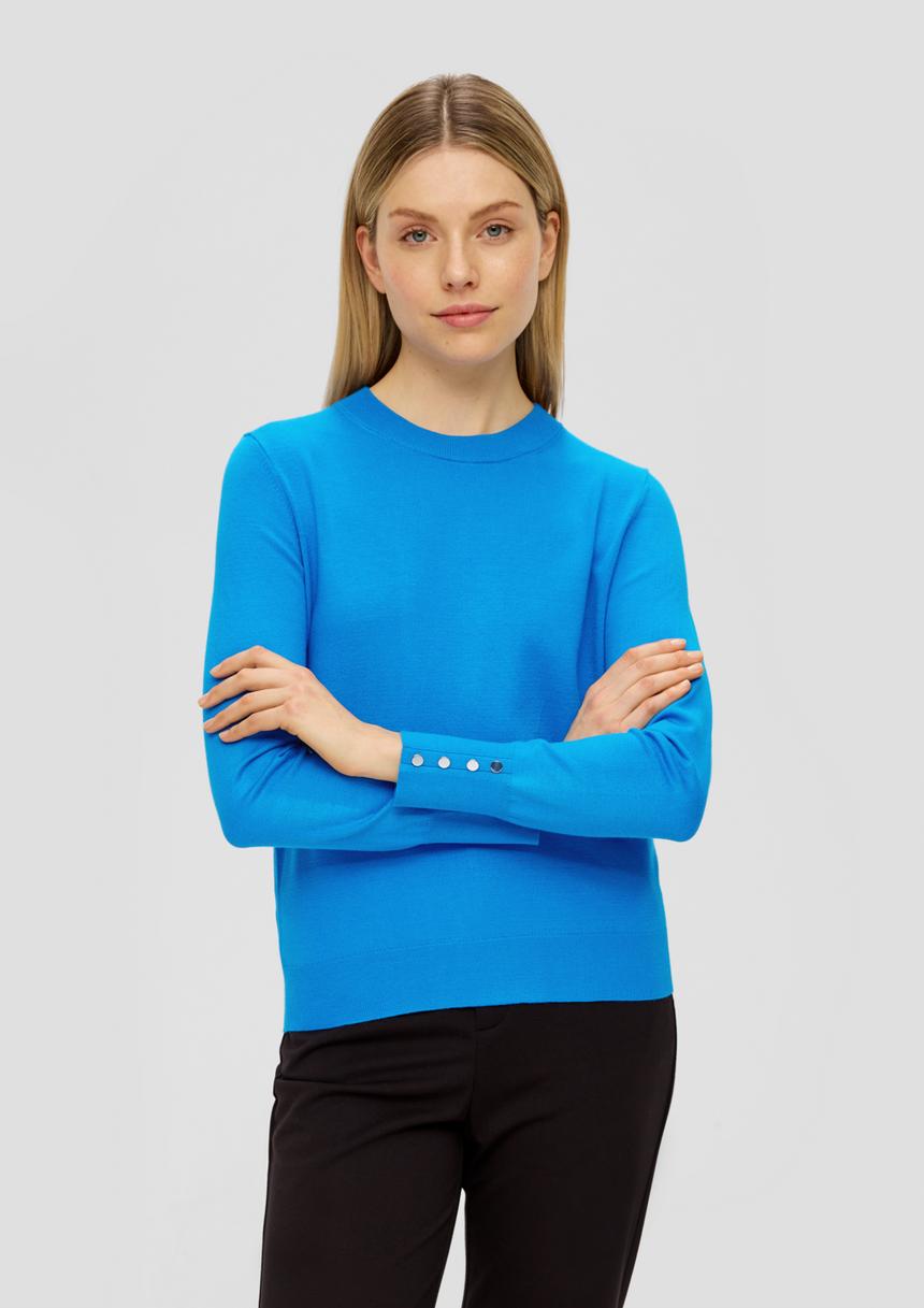 S.Oliver Feinstrickpullover mit Zierknöpfen