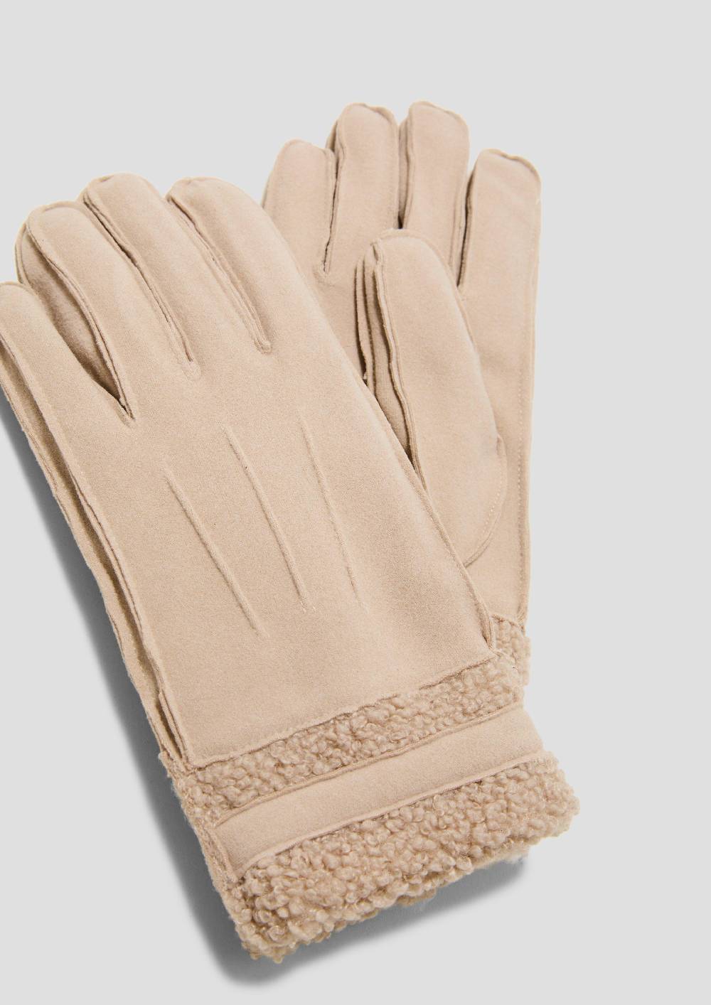 S.Oliver Fingerhandschuhe Mit Teddyplüsch