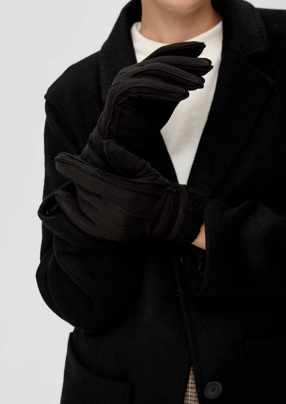 S.Oliver Fingerhandschuhe Mit Teddyplüsch