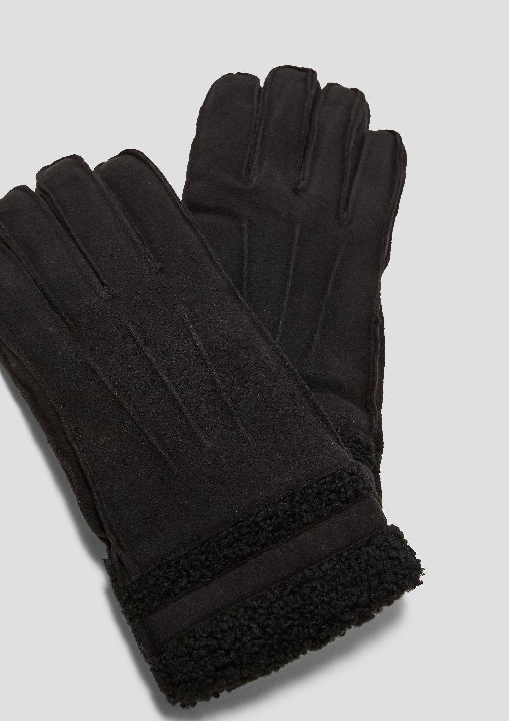 S.Oliver Fingerhandschuhe Mit Teddyplüsch