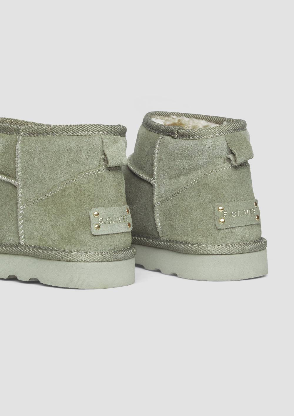 S.Oliver Flache Stiefel Aus Leder