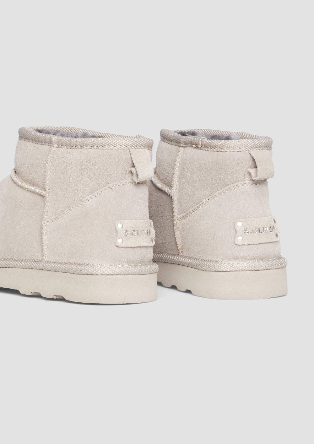 S.Oliver Flache Stiefel Aus Leder