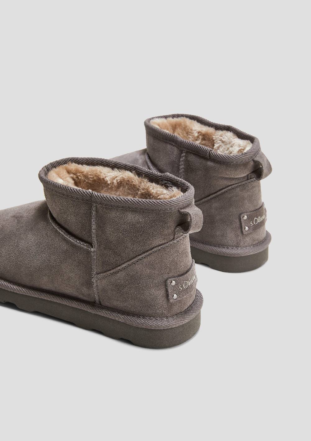 S.Oliver Flache Stiefel Aus Leder