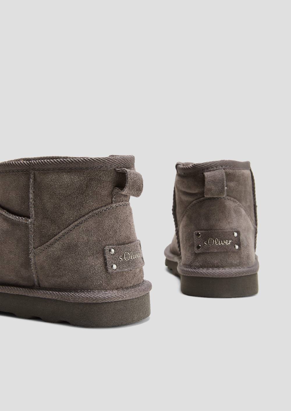 S.Oliver Flache Stiefel Aus Leder