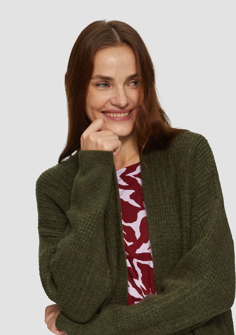 S.Oliver Flauschige Strickjacke In Oversize