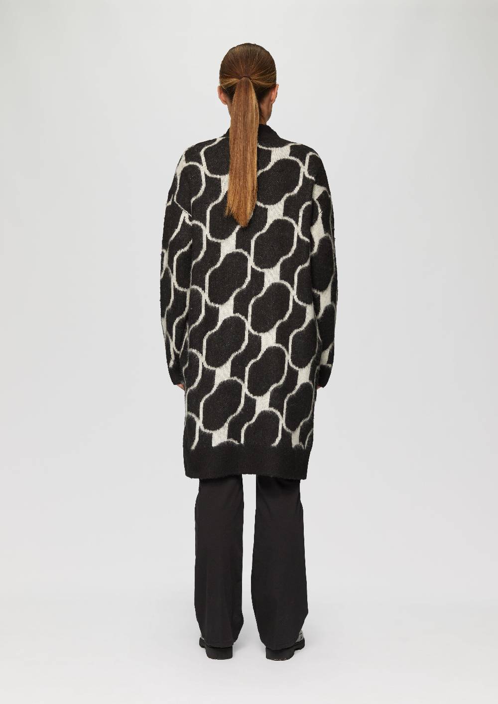 S.Oliver Flauschiger Cardigan Mit Jacquard-Muster